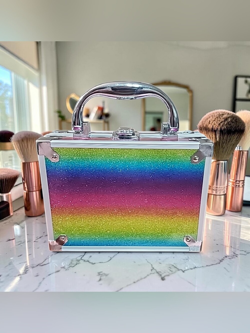 Rainbow Makeup Cosmetic Case